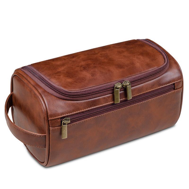 Cosmetic & Toiletry Bags: Large Capacity Waterproof Travel Toiletry Bag Cosmetic Organizer Multifunctional - Brown