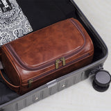 Cosmetic & Toiletry Bags: Large Capacity Waterproof Travel Toiletry Bag Cosmetic Organizer Multifunctional - Red Brown