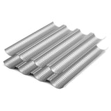 Bakeware & Accessories: Non-stick French Baguette Pan Bread Baking Mould Loaves Mold Cooking Steel Tray