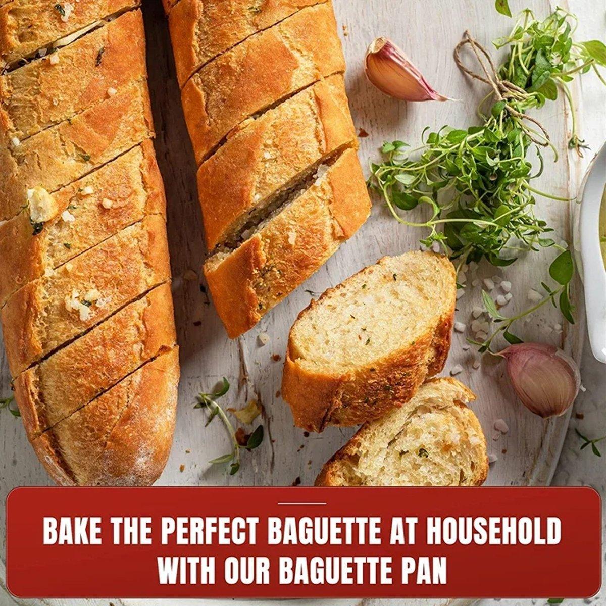 Non-stick French Baguette Pan Bread Baking Mould Loaves Mold Cooking Steel Tray