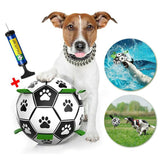 Dog Toys: Interactive Pet Football Dog Toys Grab Tabs Outdoor Training Soccer Chew Balls