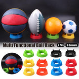 2PCS Football Basketball Volleyball Storage Stand Multi-Functional Ball Holder - Blue