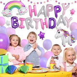 Party Supplies: 45-50 Pcs Happy Birthday 3D Unicorn Decoration Balloons Diy Decor Party Set - 01