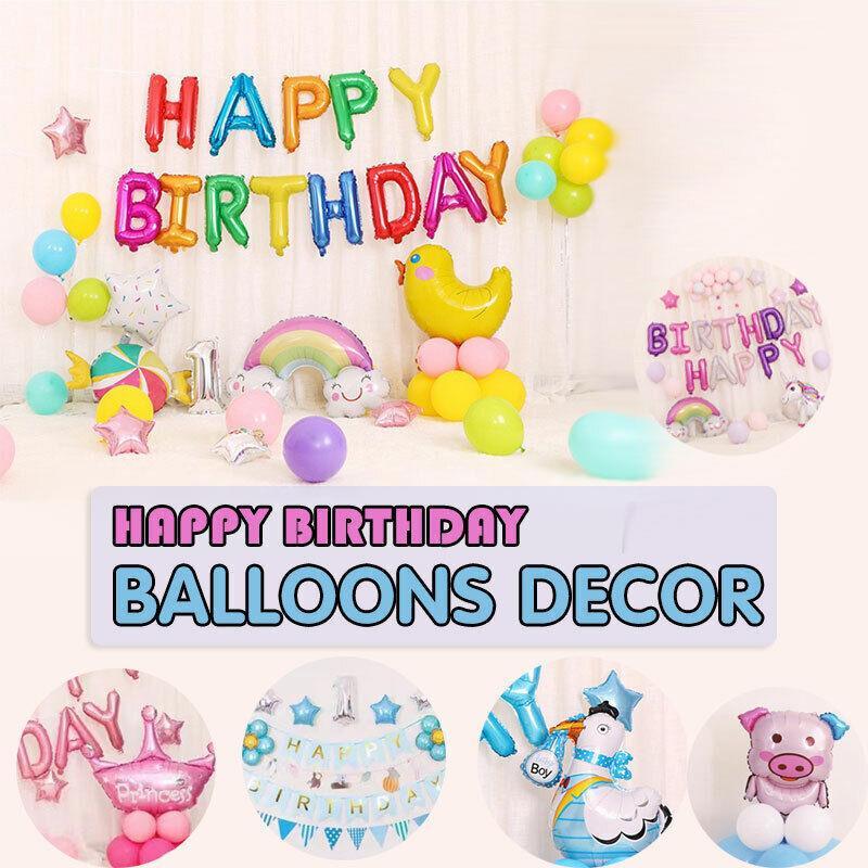 Party Supplies: 45-50 Pcs Happy Birthday 3D Unicorn Decoration Balloons Diy Decor Party Set - 02