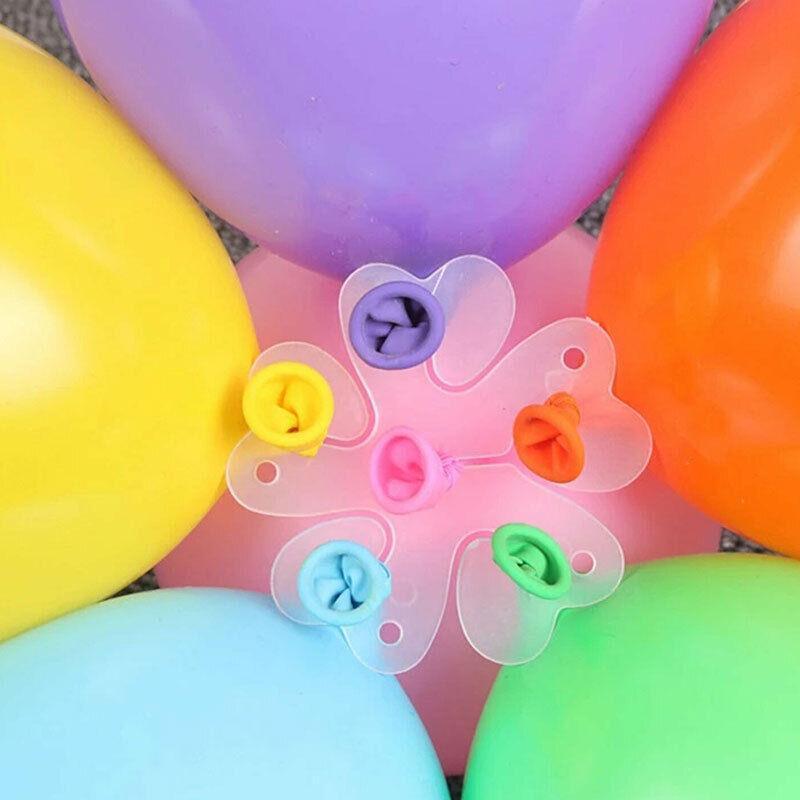 Balloons: Balloon Clips H V Clip Tie Filled Helium Air Balloons Wedding Party Decoration - 50X Round shaped