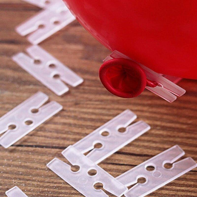 Balloons: Balloon Clips H V Clip Tie Filled Helium Air Balloons Wedding Party Decoration - 50X Round shaped