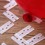 Balloons: Balloon Clips H V Clip Tie Filled Helium Air Balloons Wedding Party Decoration - 50X Round shaped