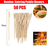 Activity Games: Bamboo Wooden Catering Paddle Skewers Disposable Finger Food Cocktail BBQ