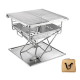 BBQs & Accessories: Camping Stainless Steel Collapsible Barbecue Grill Portable Outdoor BBQ Grill