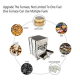 Camping Appliances: Outdoor Camping Mini Folding Wood Burning Stove Picnic Stainless Steel BBQ Grill