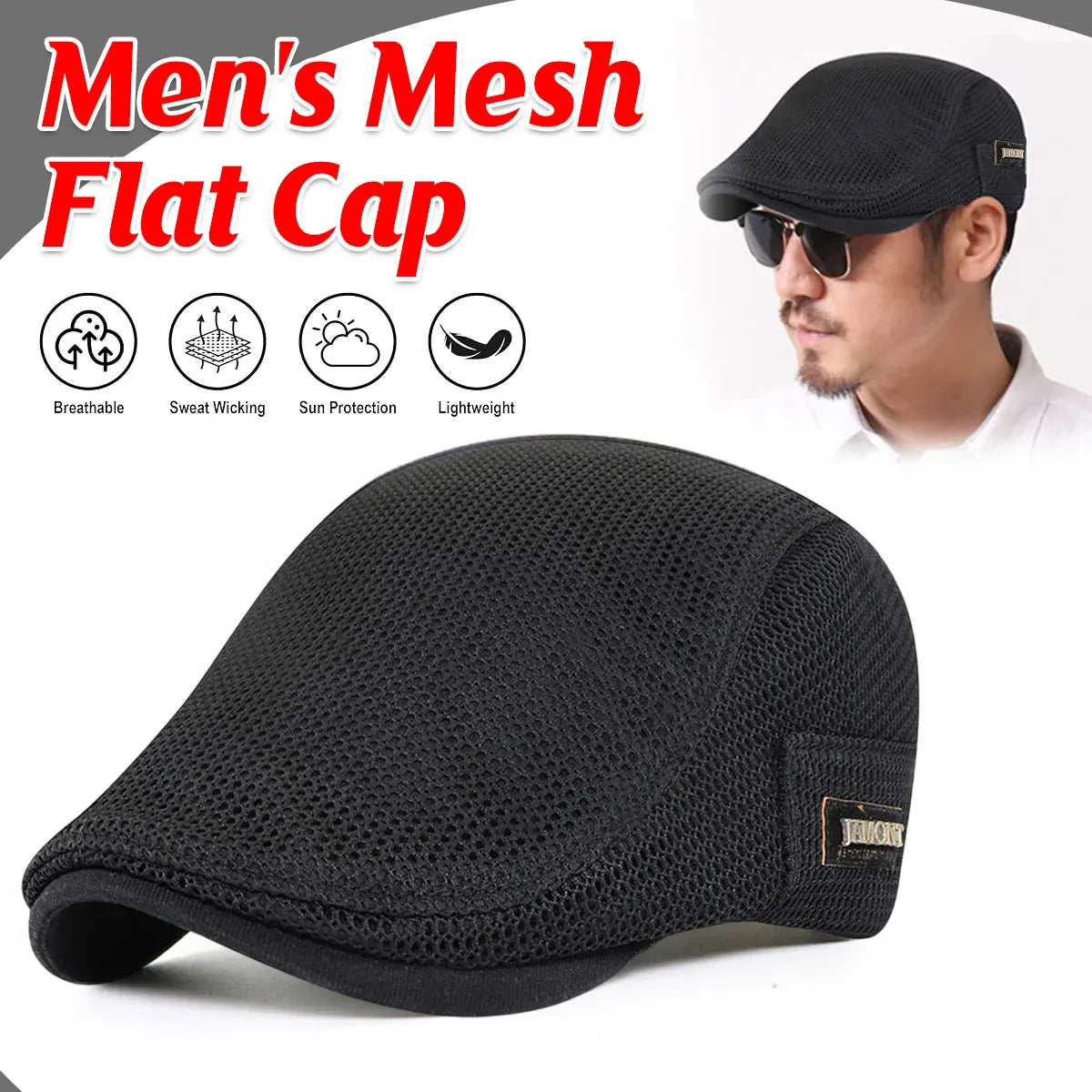 Summer Mesh Beret Cap Lightweight Breathable Thin Sunshade Hat Outdoor Style