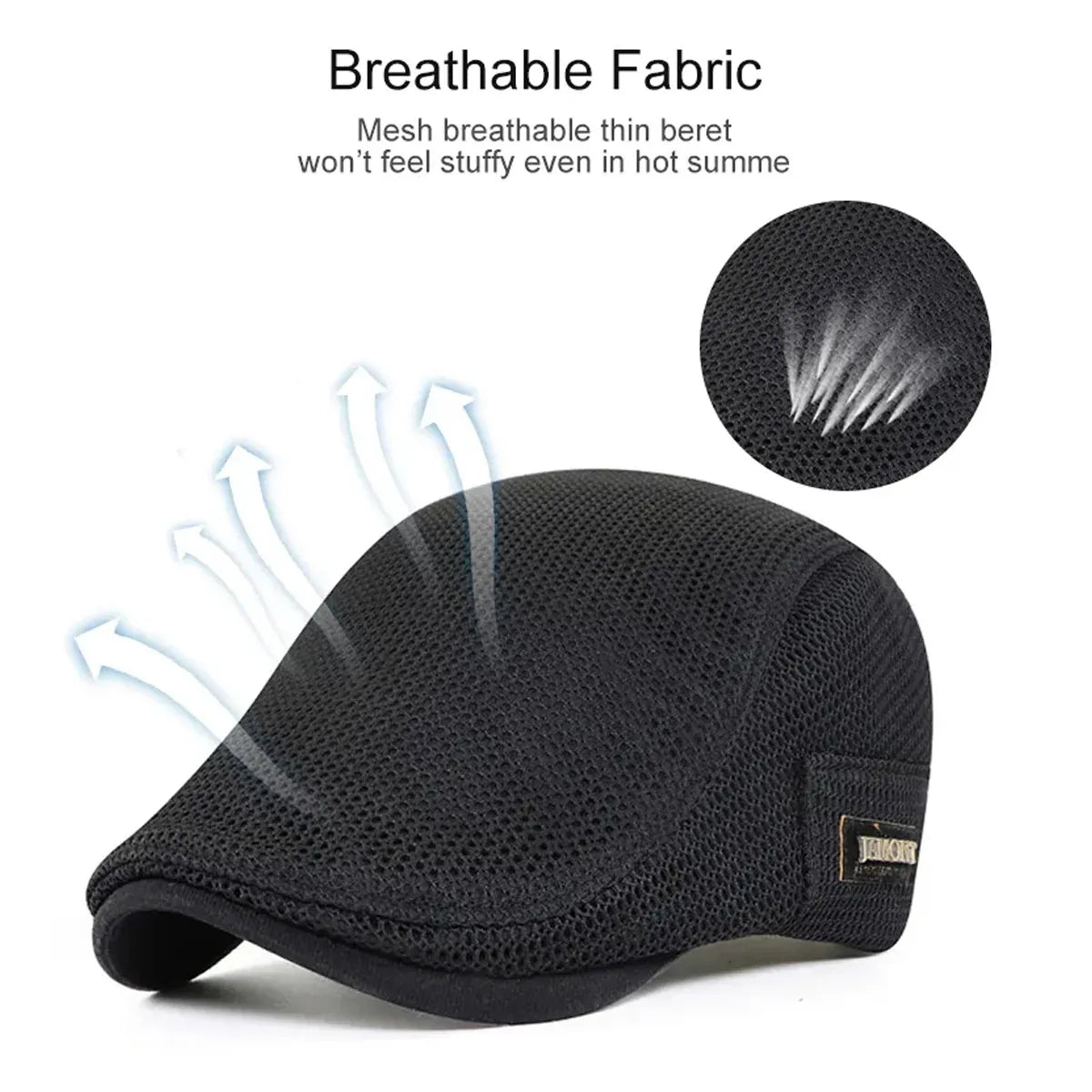 Summer Mesh Beret Cap Lightweight Breathable Thin Sunshade Hat Outdoor Style