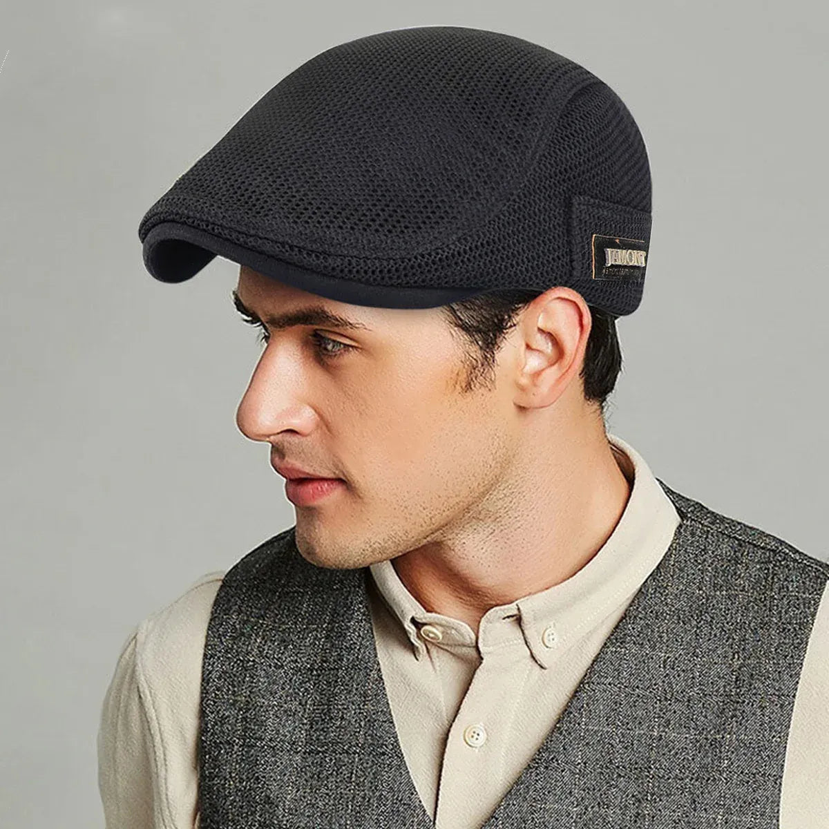 Summer Mesh Beret Cap Lightweight Breathable Thin Sunshade Hat Outdoor Style