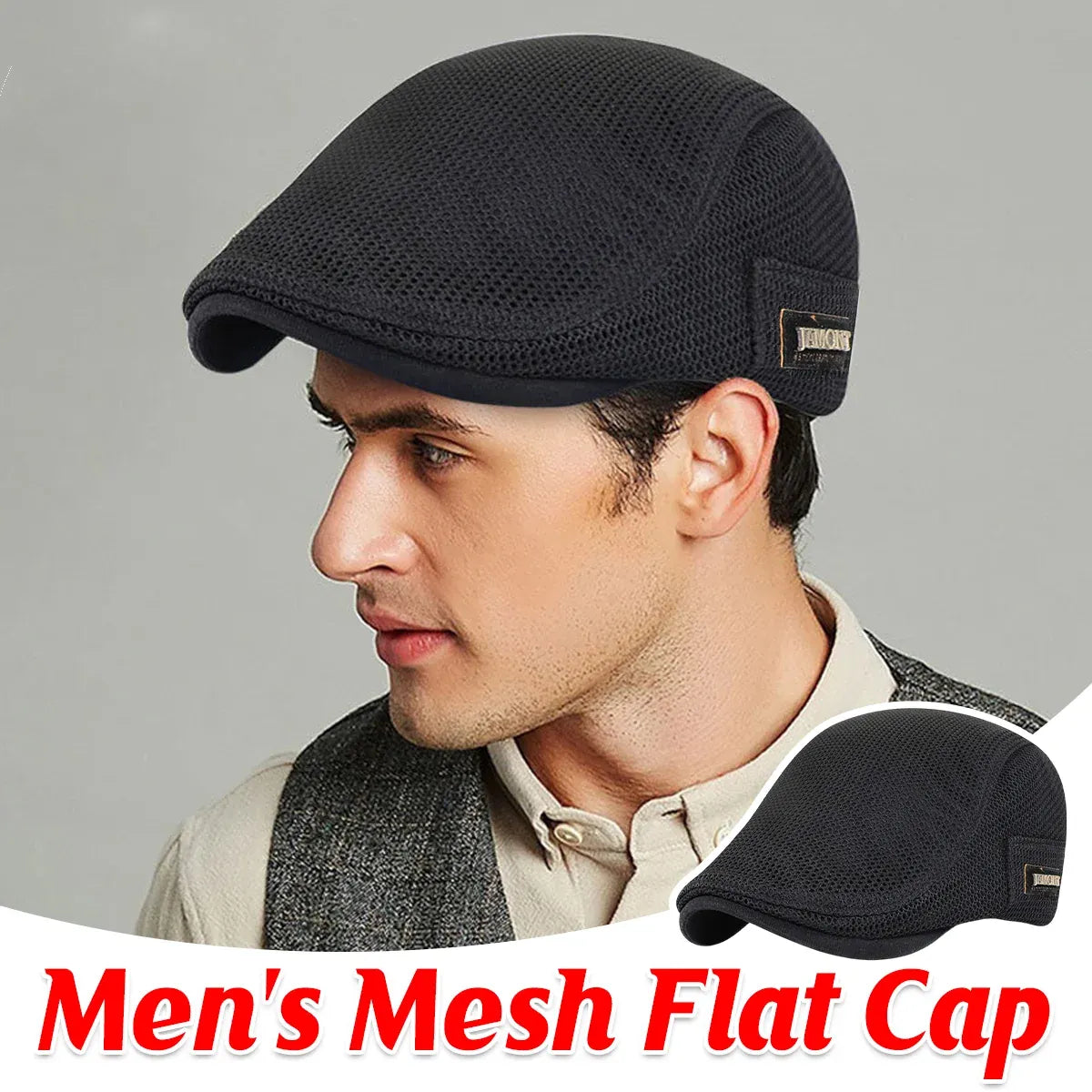 Summer Mesh Beret Cap Lightweight Breathable Thin Sunshade Hat Outdoor Style