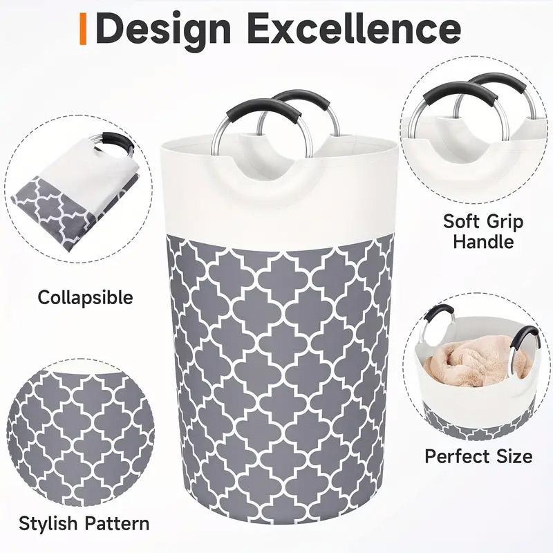 Laundry Baskets: 82L Large Capacity Laundry Basket for Dirty Clothes Toy Storage and Organizing - Black
