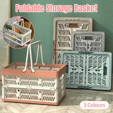 Storage Boxes: Foldable Portable Picnic Basket Lightweight Storage Basket for Outdoor Use - Blue