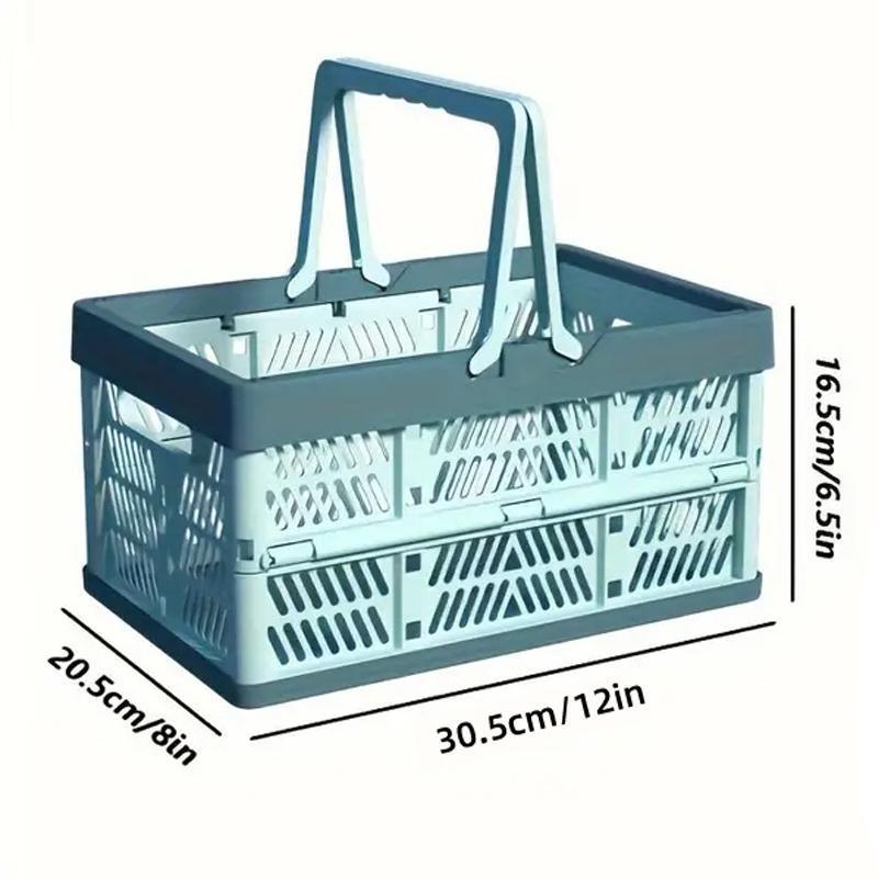 Foldable Portable Picnic Basket Lightweight Storage Basket for Outdoor Use - Blue