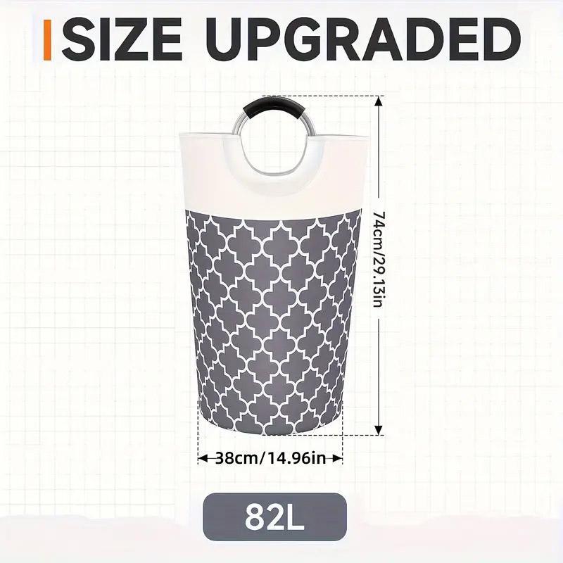 Laundry Baskets: 82L Large Capacity Laundry Basket for Dirty Clothes Toy Storage and Organizing - Grey