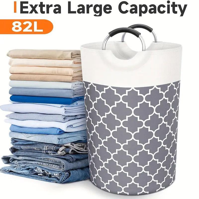 Laundry Baskets: 82L Large Capacity Laundry Basket for Dirty Clothes Toy Storage and Organizing - Red