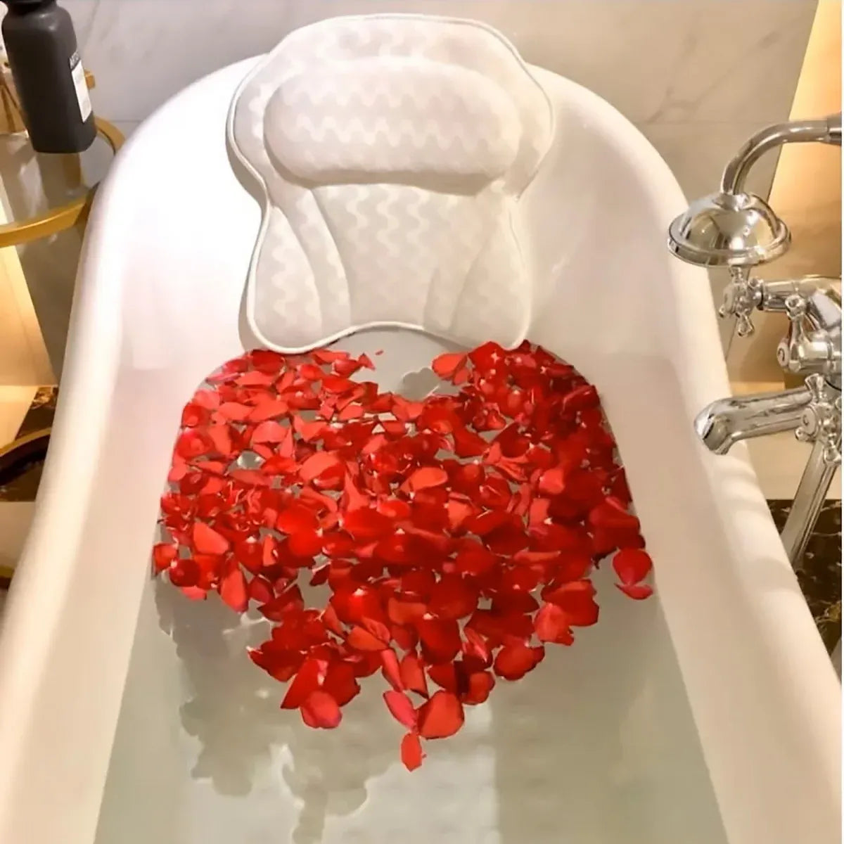 3D Breathable Mesh Bathtub Pillow Non Slip For Bathroom Spa Neck Back Support