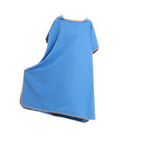 Adult Changing Robe Towel Bath Hooded Quick Dry Beach Towel Poncho Bathrobe - Grey