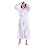 Bath Towels & Robes: Hotel Bathrobe Waffle Hooded Robe Soft Absorbent for Men and Women Unisex Towels