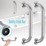 2X Stainless Steel Bathroom Shower Grab Bar Handrail Wall Support Handle