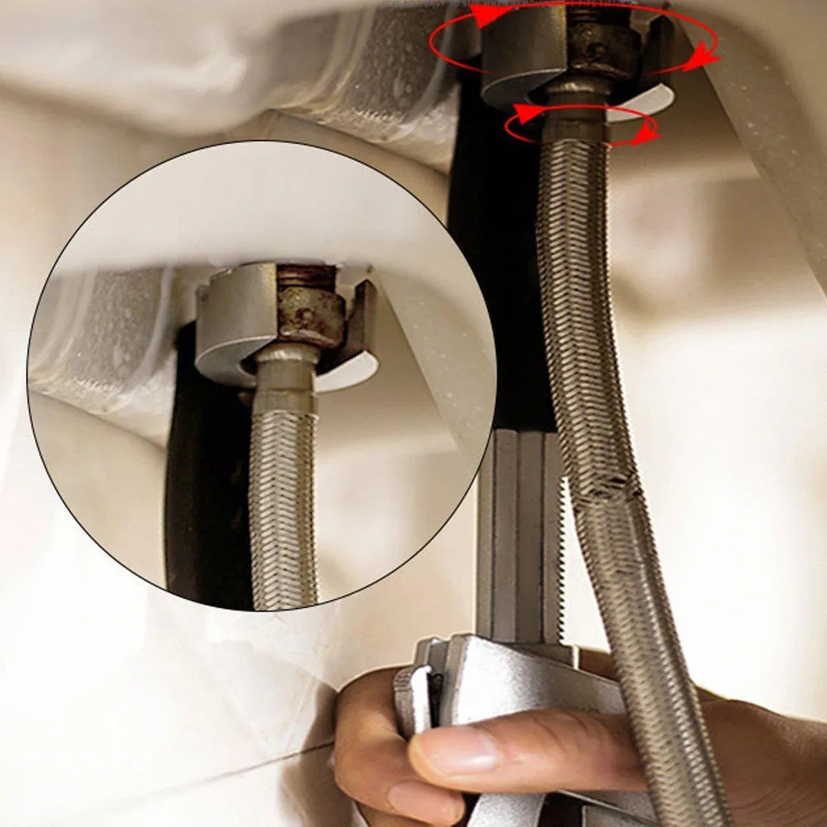 Multifunctional Bathroom Sink Water Pipe Wrench Tool Adjustable Open End Spanner