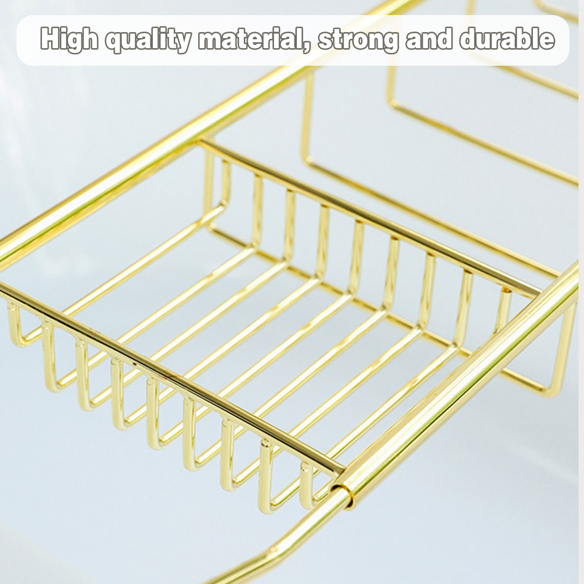 Bath Caddies: Bathtub Rack Bathroom Storage Shelf Telescopic Adjustable Organiser Tray Home - Silver