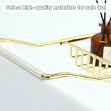 Bath Caddies: Bathtub Rack Bathroom Storage Shelf Telescopic Adjustable Organiser Tray Home - Silver