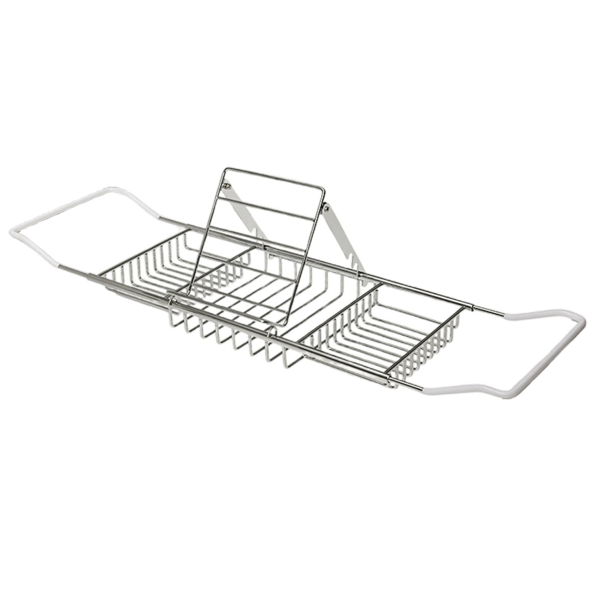 Bath Caddies: Bathtub Rack Bathroom Storage Shelf Telescopic Adjustable Organiser Tray Home - Silver