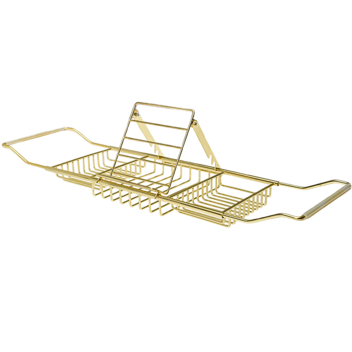 Bath Caddies: Bathtub Rack Bathroom Storage Shelf Telescopic Adjustable Organiser Tray Home - Silver