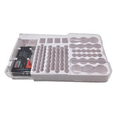 93 Slot Battery Storage Organizer Holder with Tester-Battery Caddy Rack Case Box
