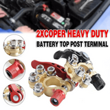 Automotive Repair & Speciality Tools: Heavy Duty Car Battery Terminal Clamp 2PCS Quick Release Brass Connector