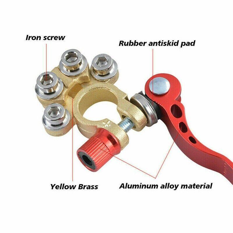 Automotive Repair & Speciality Tools: Heavy Duty Car Battery Terminal Clamp 2PCS Quick Release Brass Connector
