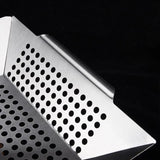 8 Inch Stainless Steel BBQ Grill Tray Perforated Pan Outdoor Barbecue Basket
