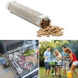 BBQs & Accessories: Hexagon Bbq Smoker Tube Stainless Steel Grill Accessory Smoking Box Long Lasting - 12Inch