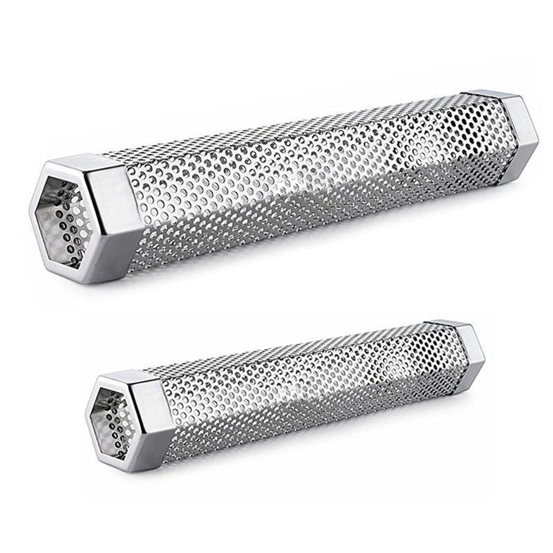 BBQs & Accessories: Hexagon Bbq Smoker Tube Stainless Steel Grill Accessory Smoking Box Long Lasting - 6Inch