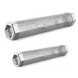 BBQs & Accessories: Hexagon Bbq Smoker Tube Stainless Steel Grill Accessory Smoking Box Long Lasting - 6Inch