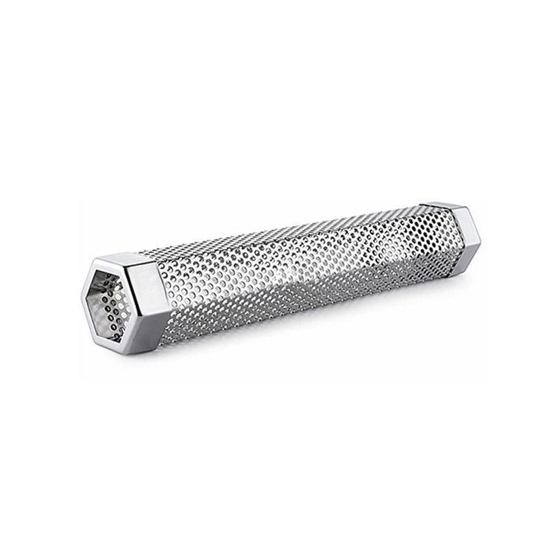 BBQs & Accessories: Hexagon Bbq Smoker Tube Stainless Steel Grill Accessory Smoking Box Long Lasting - 6Inch