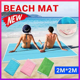 Beach Towels: Sand Free Beach Mat Blanket Sand Proof Magic Sandless Sand Dirt & Dust Disappear - Blue