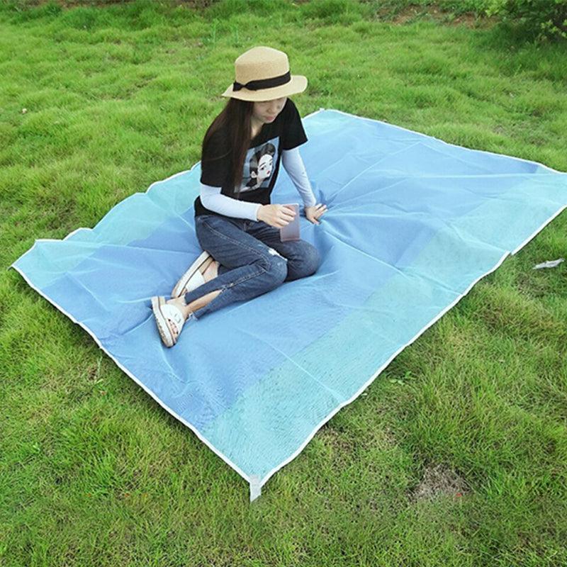 Sand Free Beach Mat Blanket Sand Proof Magic Sandless Sand Dirt & Dust Disappear - Green