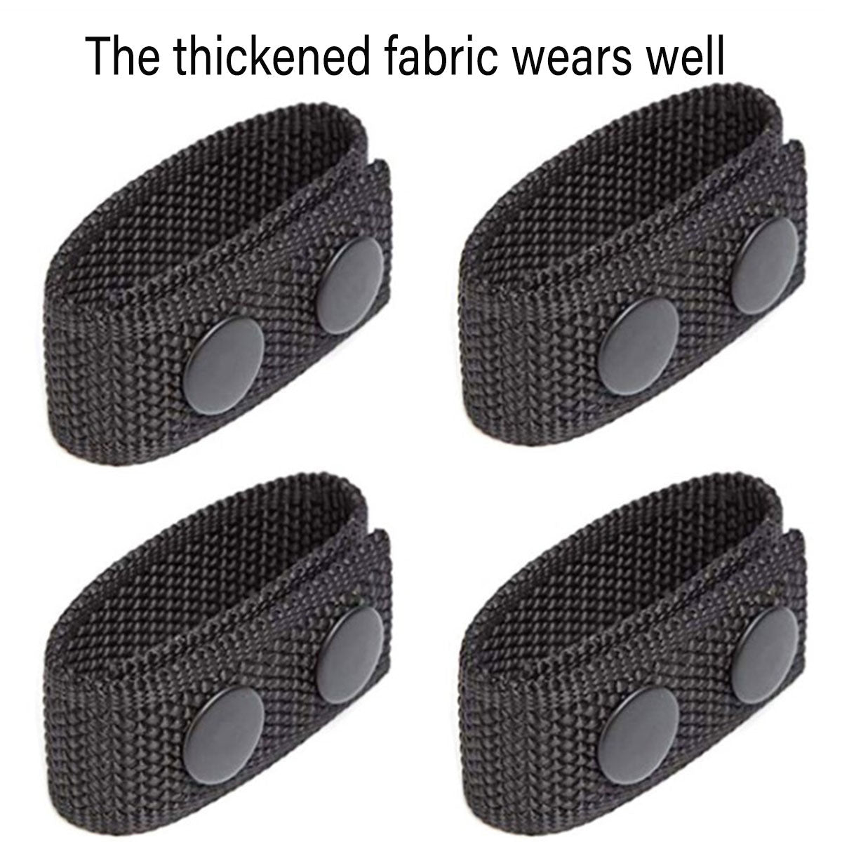 Camping Appliances: 2PCS Outdoor Tactical Belt Loop Snap On Retainer Buckle Clip Holder Hiking Gear - Black