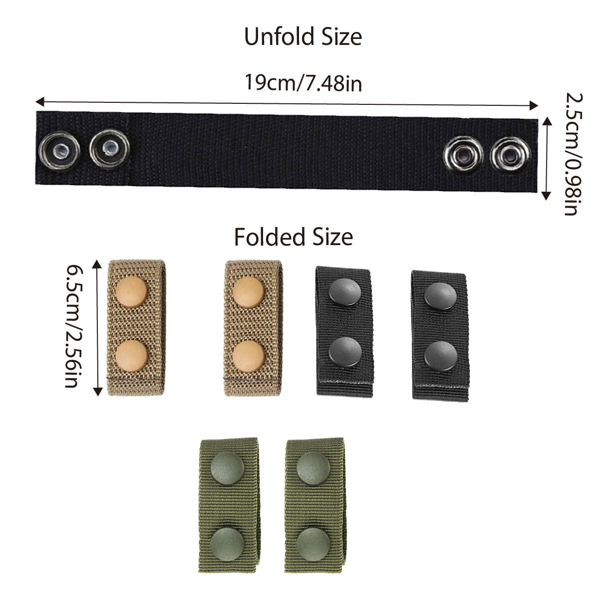 Camping Appliances: 2PCS Outdoor Tactical Belt Loop Snap On Retainer Buckle Clip Holder Hiking Gear - Black