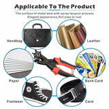 Hand Tools: Heavy Duty Leather Hole Punch Tool with 6 Size Revolving Head for Belt and Fabric