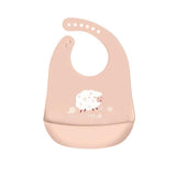 Baby Health & Grooming Kits: Silicone Waterproof Feeding Bib Apron with Pouch Easy to Clean Smock for Mealtime Use - Puppy
