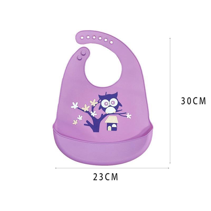 Baby Health & Grooming Kits: Silicone Waterproof Feeding Bib Apron with Pouch Easy to Clean Smock for Mealtime Use - Sheep