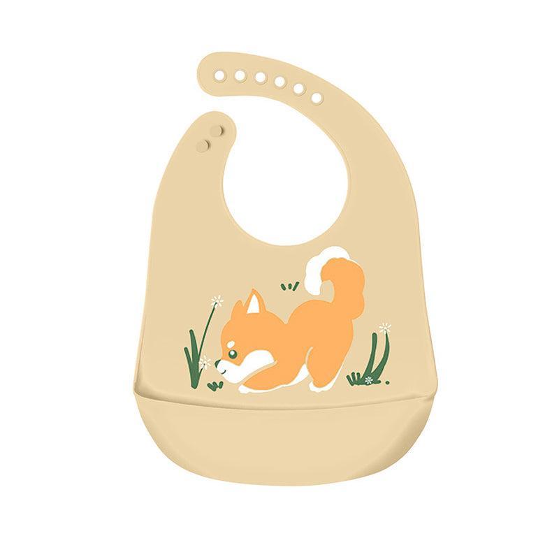 Baby Health & Grooming Kits: Silicone Waterproof Feeding Bib Apron with Pouch Easy to Clean Smock for Mealtime Use - Sheep