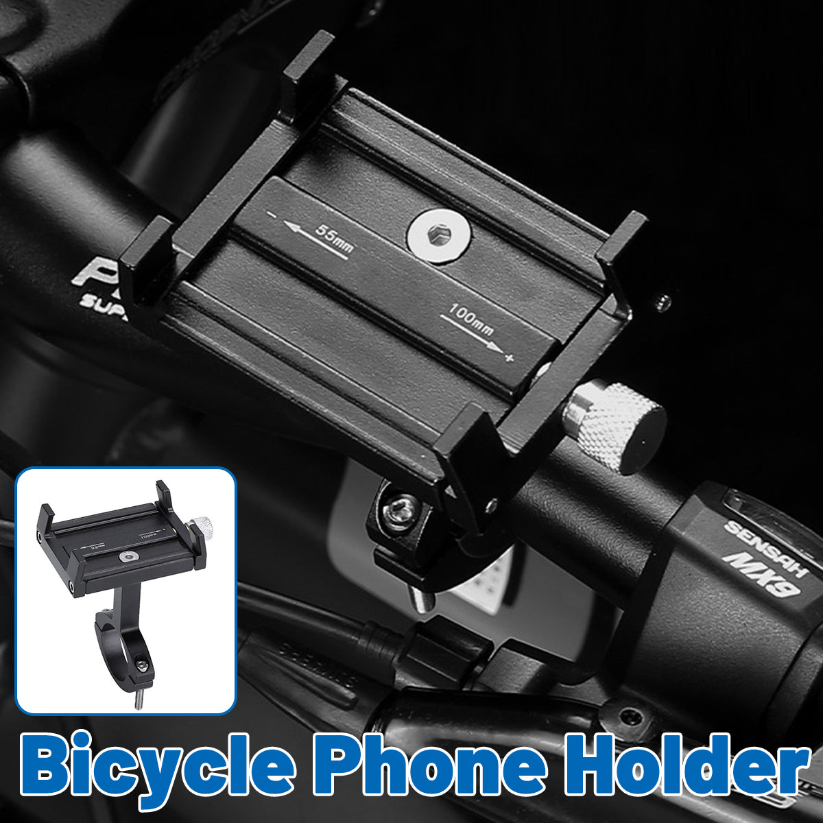 Bicycle Bags: Aluminum Alloy Bicycle Mobile Phone Stand Phone Rack Cycling Accessories Mount