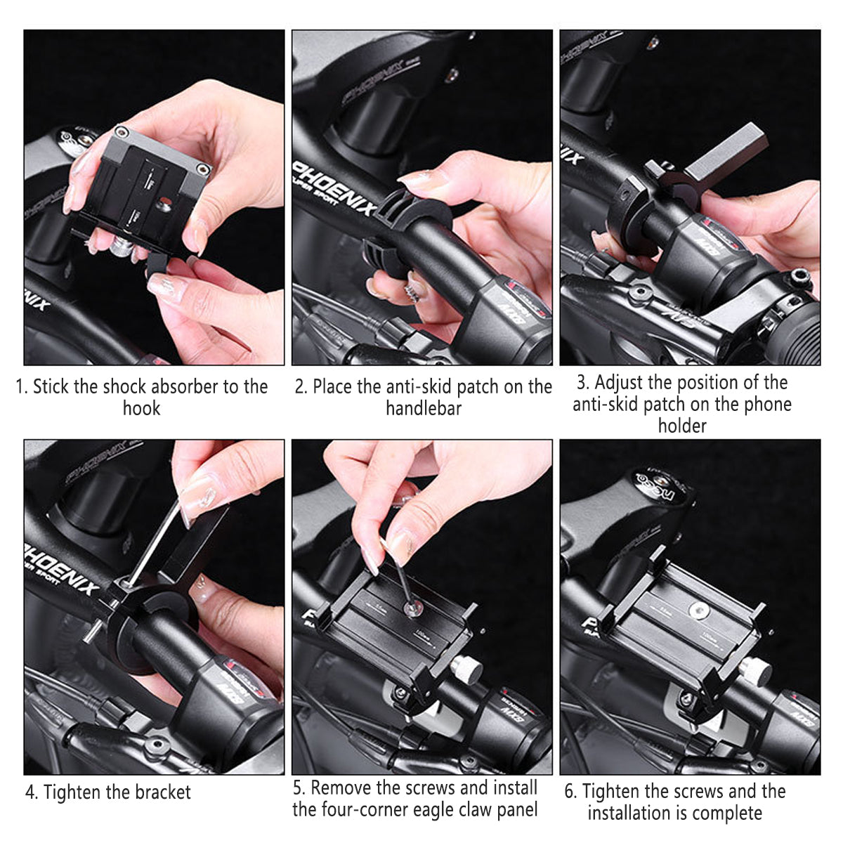 Bicycle Bags: Aluminum Alloy Bicycle Mobile Phone Stand Phone Rack Cycling Accessories Mount